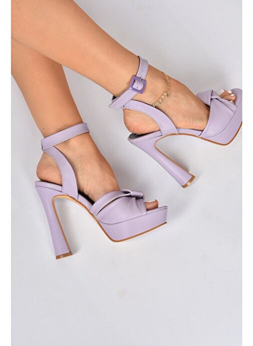 Lila Kalın Plaform Topuklu Kadın Ayakkabı K404080209 - Görsel 3