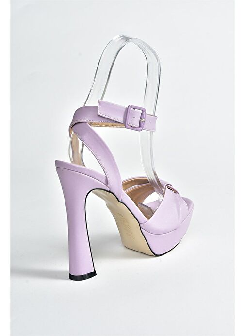 Lila Kalın Plaform Topuklu Kadın Ayakkabı K404080209 - Görsel 7
