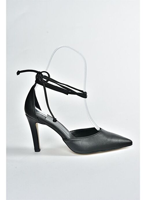 Siyah Sivri Burun Kadın Topuklu Ayakkabı K404810209 - Görsel 7