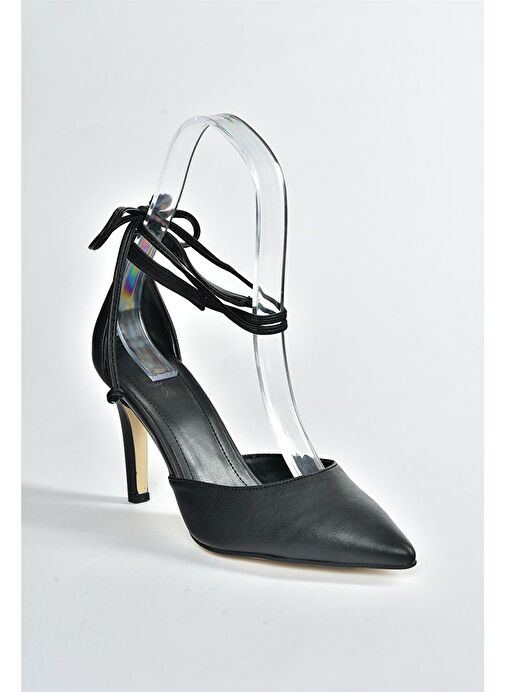 Siyah Sivri Burun Kadın Topuklu Ayakkabı K404810209 - Görsel 8