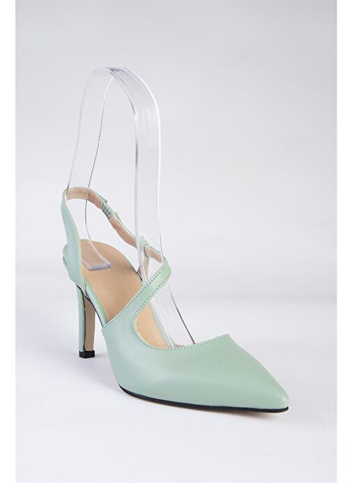 Yeşil Sivri Burun Kadın Topuklu Ayakkabı K404910809 - Görsel 4