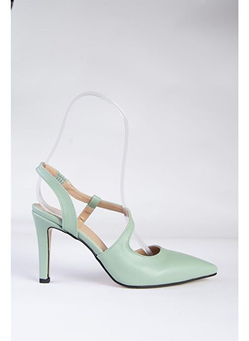 Yeşil Sivri Burun Kadın Topuklu Ayakkabı K404910809 - Görsel 5