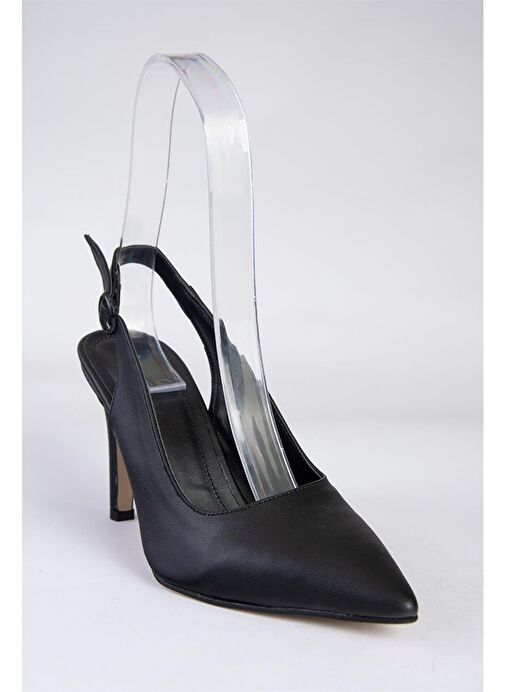 Siyah Sivri Burun Kadın Topuklu Ayakkabı K404910309 - Görsel 7