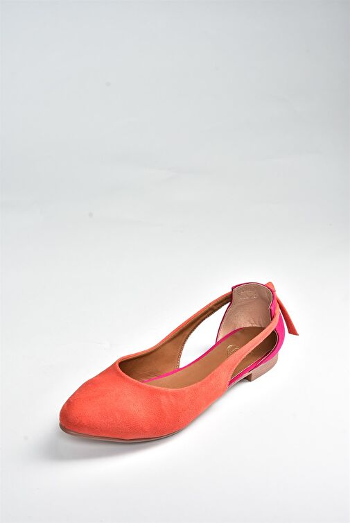 Fuşya/Turuncu Süet Kadın Babet H726324002 - Görsel 5