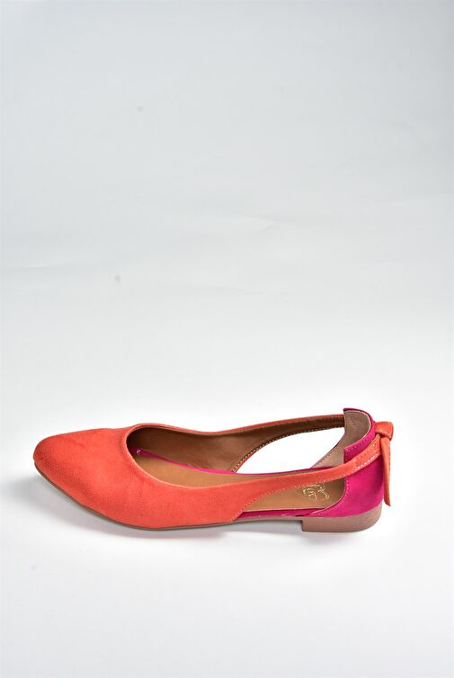 Fuşya/Turuncu Süet Kadın Babet H726324002 - Görsel 6