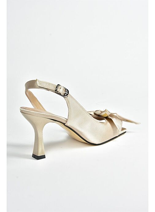 Vizon Kumaş Kadın Topuklu Ayakkabı K749384904 - Görsel 7