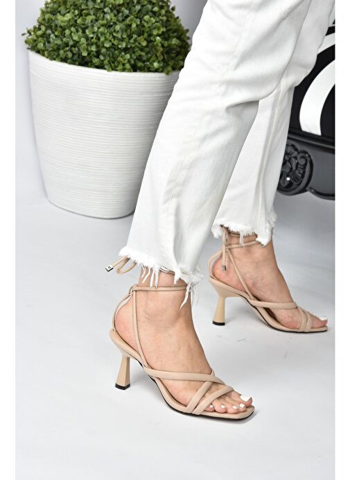 Ten Bilek Bağlamalı Kadın Topuklu Ayakkabı K404070209 - Görsel 2