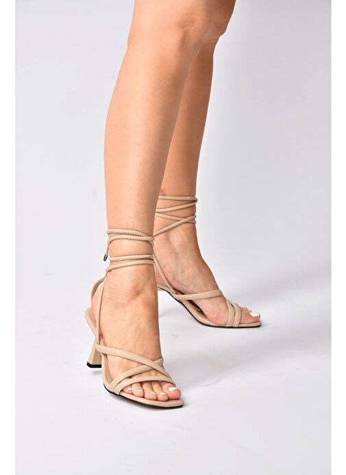 Ten Bilek Bağlamalı Kadın Topuklu Ayakkabı K404070209 - Görsel 3