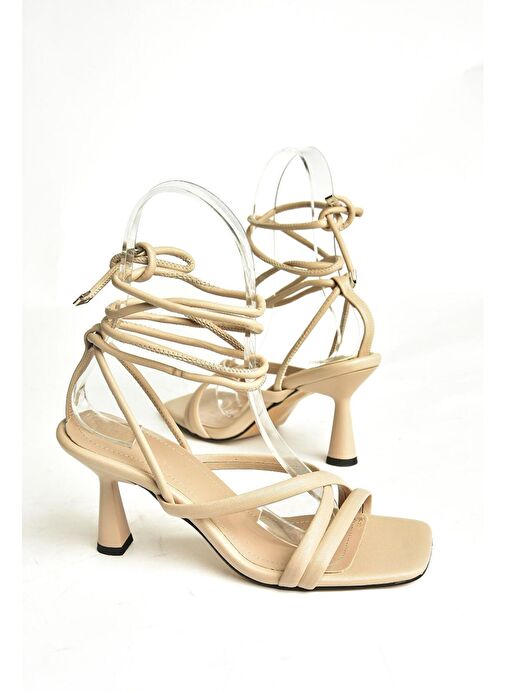 Ten Bilek Bağlamalı Kadın Topuklu Ayakkabı K404070209 - Görsel 9