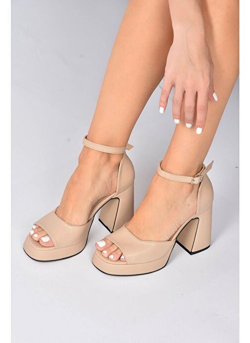Ten Kalın Platform Topuklu Kadın Ayakkabı K404100209 - Görsel 2