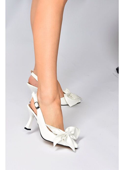 Beyaz Kadın Topuklu Ayakkabı K752092409 - Görsel 4
