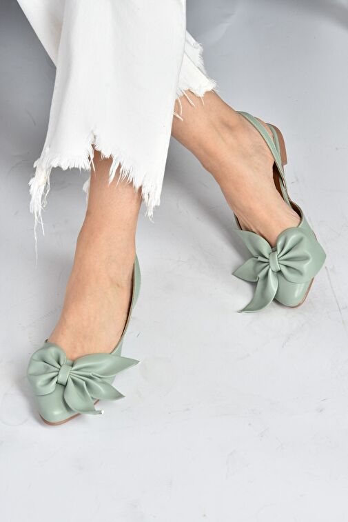 Fox Shoes Yeşil Kadın Babet 6834 - Görsel 2