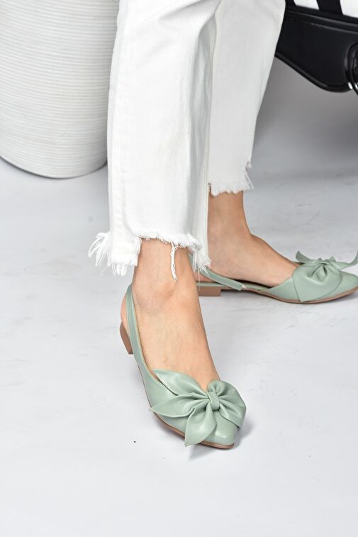 Fox Shoes Yeşil Kadın Babet 6834 - Görsel 3