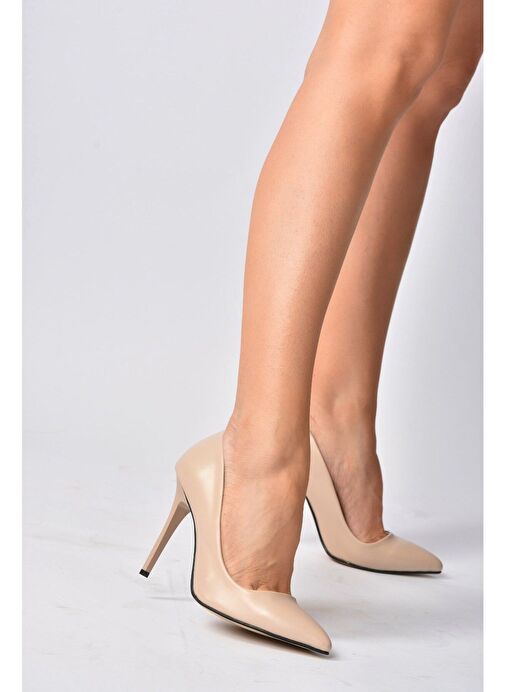Bej Kadın Topuklu Kadın Ayakkabı 8922151909 - Görsel 2