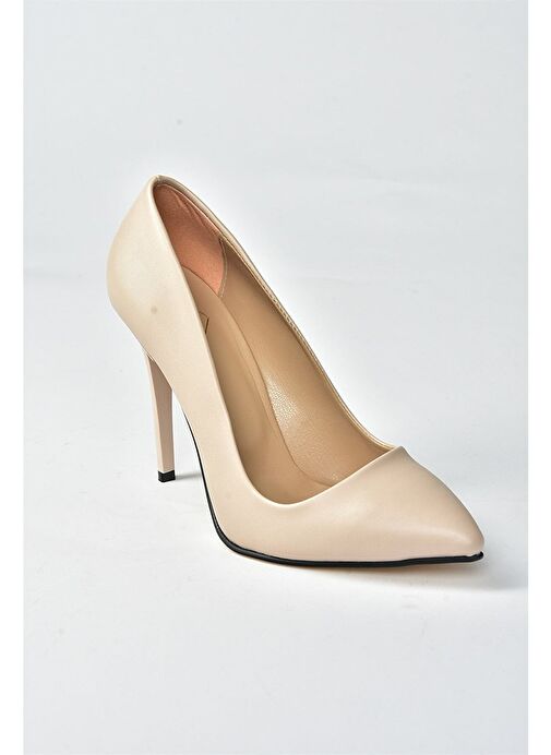 Bej Kadın Topuklu Kadın Ayakkabı 8922151909 - Görsel 5