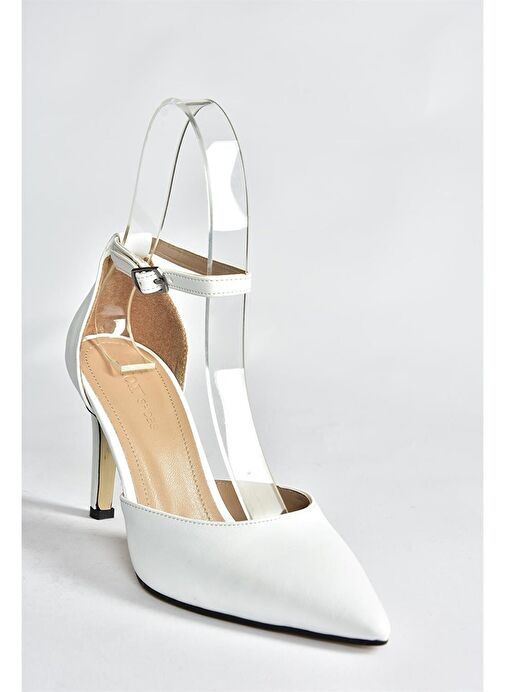 Beyaz Topuklu Kadın Ayakkabı K404010709 - Görsel 7