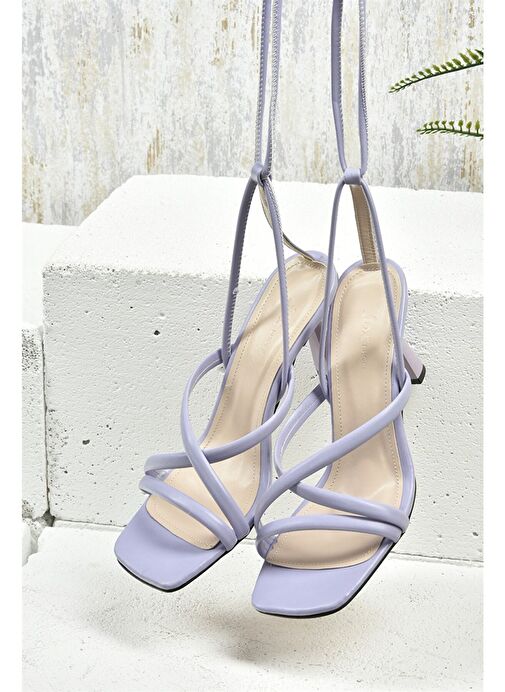Lila Bilek Bağlamalı Kadın Topuklu Ayakkabı K404070209 - Görsel 6