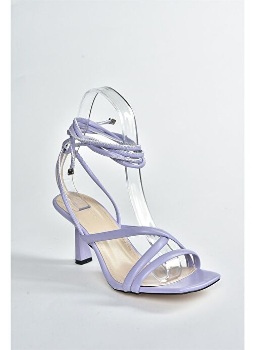 Lila Bilek Bağlamalı Kadın Topuklu Ayakkabı K404070209 - Görsel 8