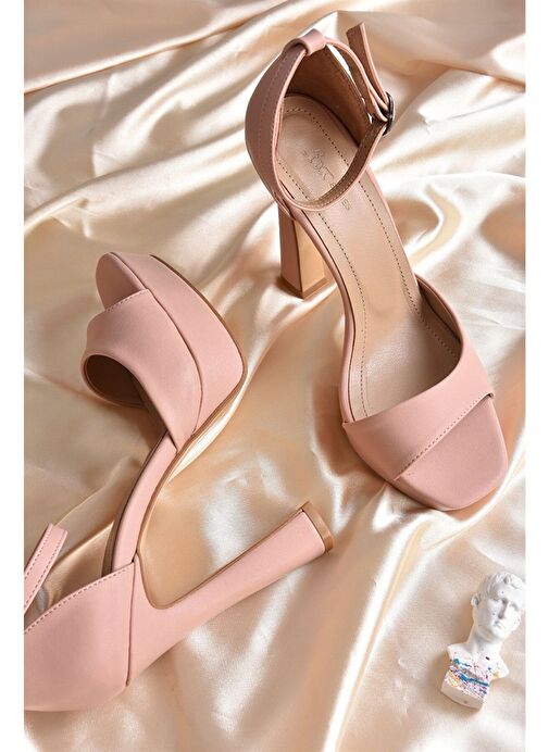 Pudra Platform Topuklu Kadın Ayakkabı K404580109 - Görsel 2