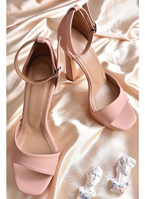 Pudra Platform Topuklu Kadın Ayakkabı K404580109 - Görsel 3