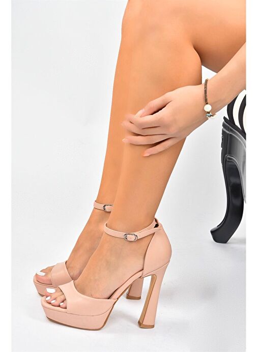 Pudra Platform Topuklu Kadın Ayakkabı K404580109 - Görsel 5