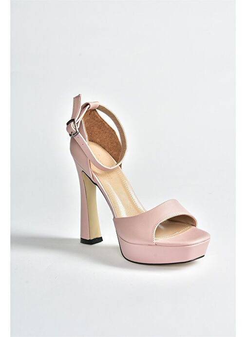 Pudra Platform Topuklu Kadın Ayakkabı K404580109 - Görsel 7
