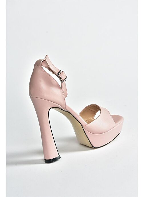 Pudra Platform Topuklu Kadın Ayakkabı K404580109 - Görsel 9