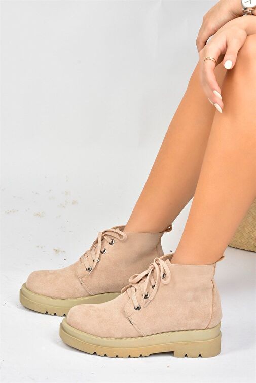 Bej Süet Kadın Bot L996033802 - Görsel 3