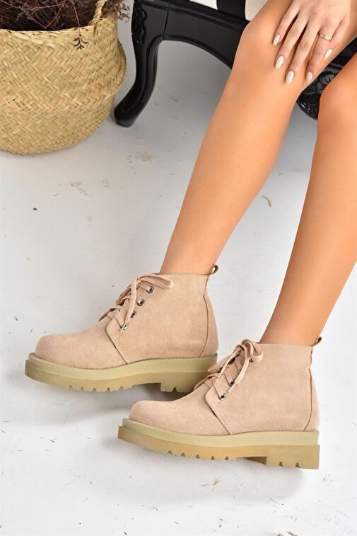 Bej Süet Kadın Bot L996033802 - Görsel 4