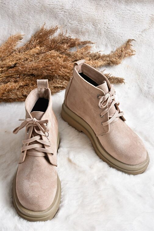 Bej Süet Kadın Bot L996033802 - Görsel 5