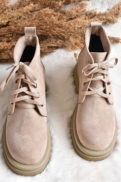 Bej Süet Kadın Bot L996033802 - Görsel 6