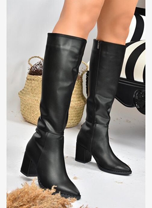 Siyah Kalın Topuklu Kadın Çizme L251081609 - Görsel 6