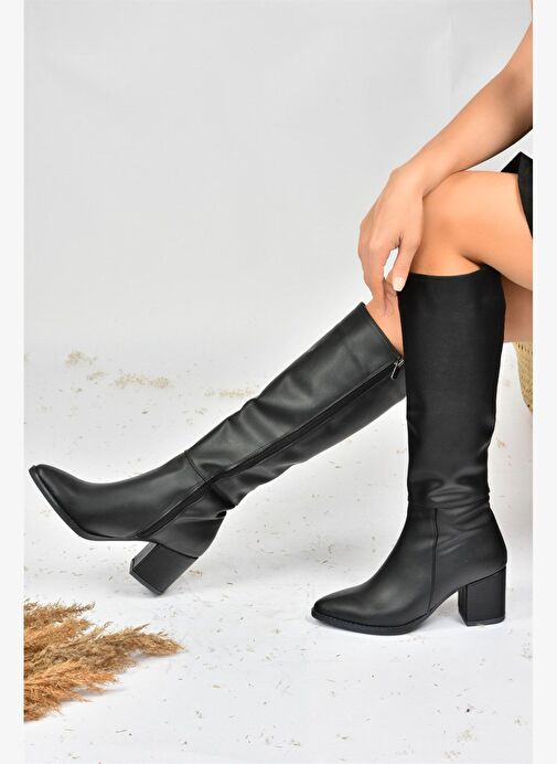 Siyah Kalın Topuklu Kadın Çizme L251081609 - Görsel 5