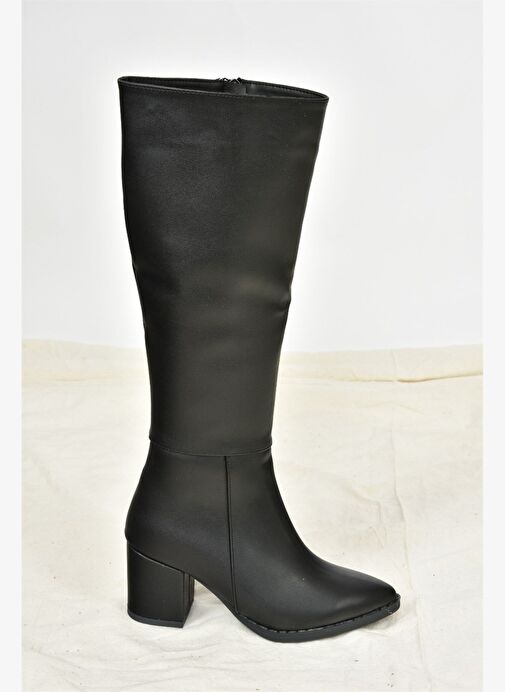 Siyah Kalın Topuklu Kadın Çizme L251081609 - Görsel 8