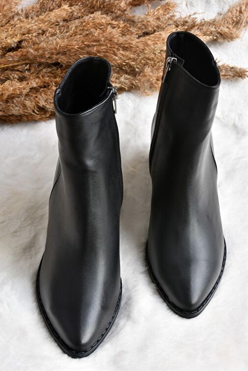 Siyah Kalın Topuklu Kadın Bot L251089309 - Görsel 6