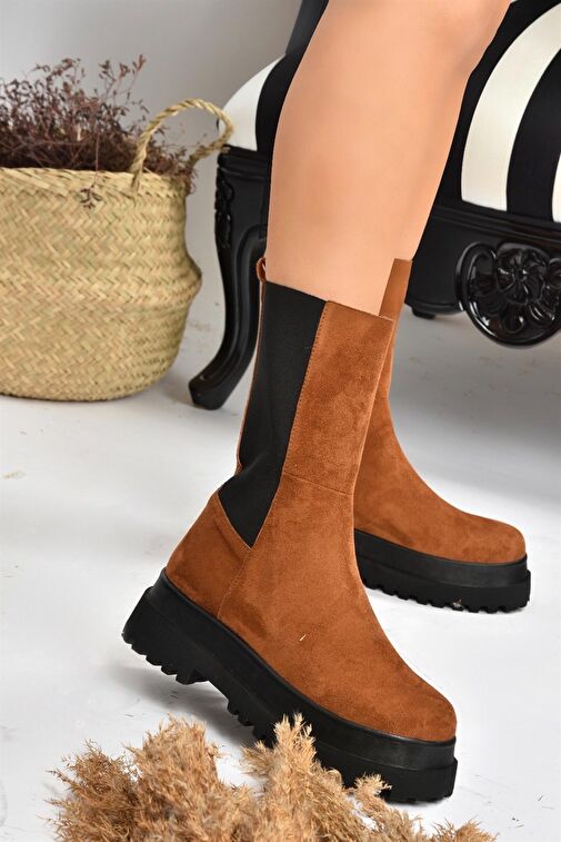 Taba Süet Kadın Bot J267063102 - Görsel 2