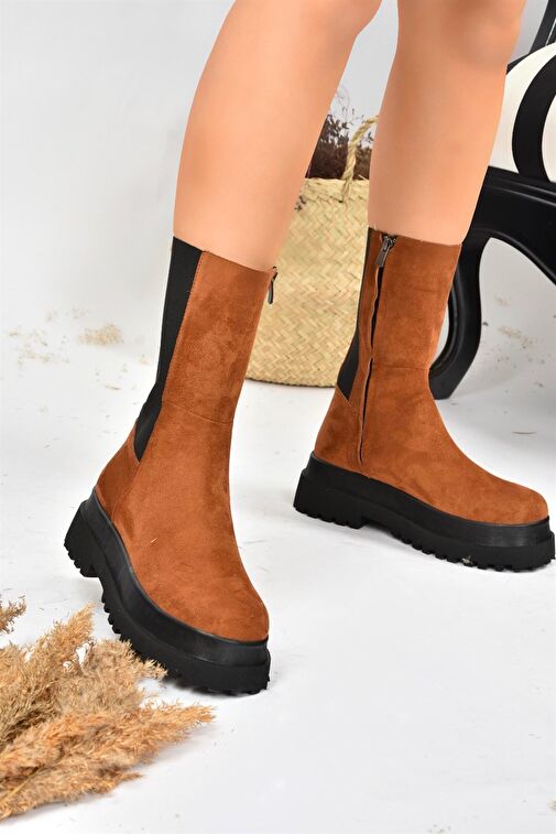 Taba Süet Kadın Bot J267063102 - Görsel 4