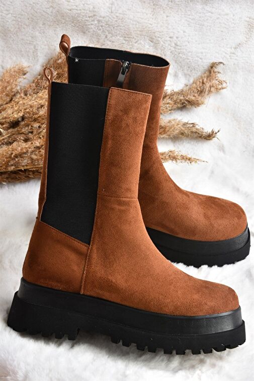 Taba Süet Kadın Bot J267063102 - Görsel 5