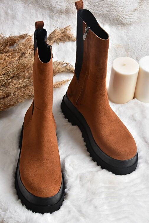 Taba Süet Kadın Bot J267063102 - Görsel 6