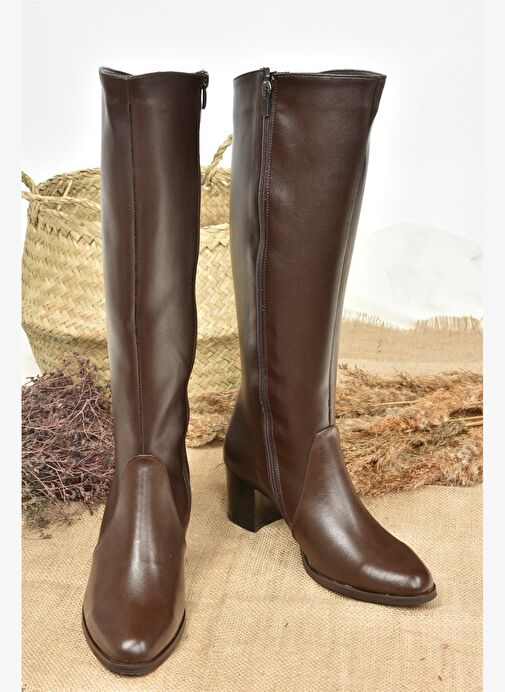 Kahverengi Kadın Çizme A654252709 - Görsel 7