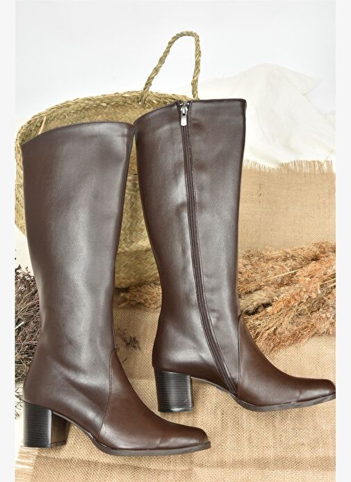 Kahverengi Kadın Çizme A654252709 - Görsel 5