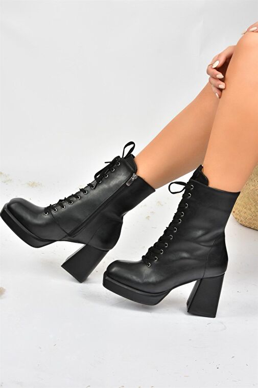 Siyah Platform Topuklu Kadın Bot L282190409 - Görsel 3