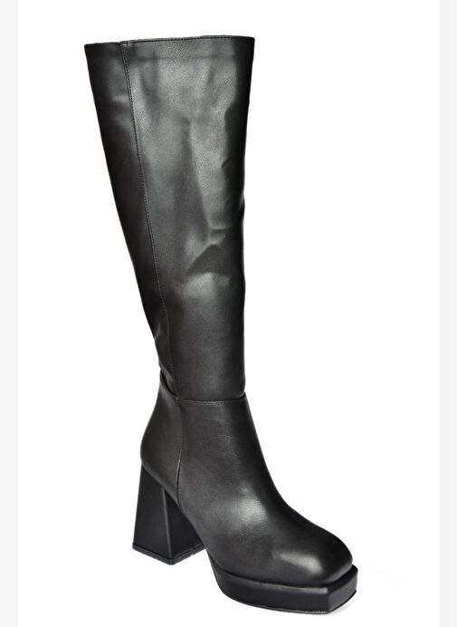 Siyah Platform Topuklu Kadın Çizme L282390109 - Görsel 7