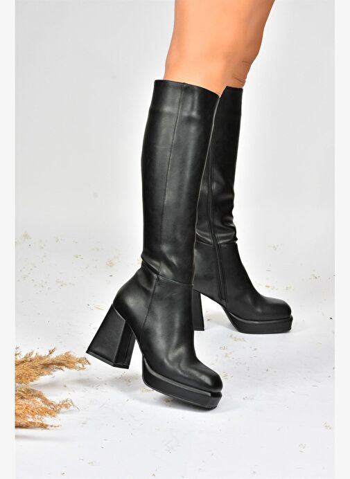 Siyah Platform Topuklu Kadın Çizme L282390109 - Görsel 3