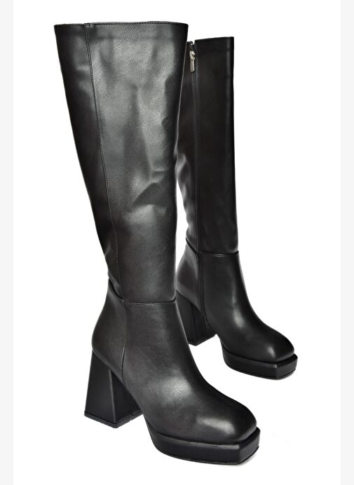 Siyah Platform Topuklu Kadın Çizme L282390109 - Görsel 9