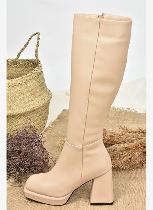 Ten Platform Topuklu Kadın Çizme L282390109 - Görsel 6