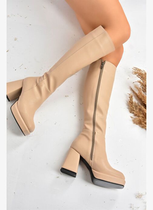 Ten Platform Topuklu Kadın Çizme L282390109 - Görsel 3