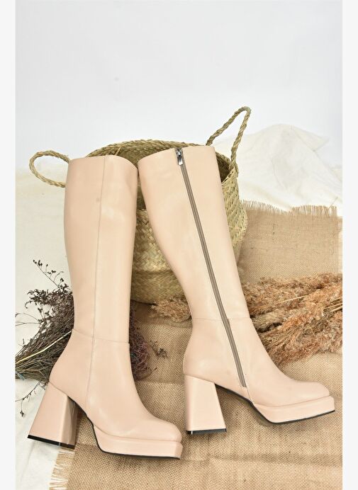 Ten Platform Topuklu Kadın Çizme L282390109 - Görsel 5
