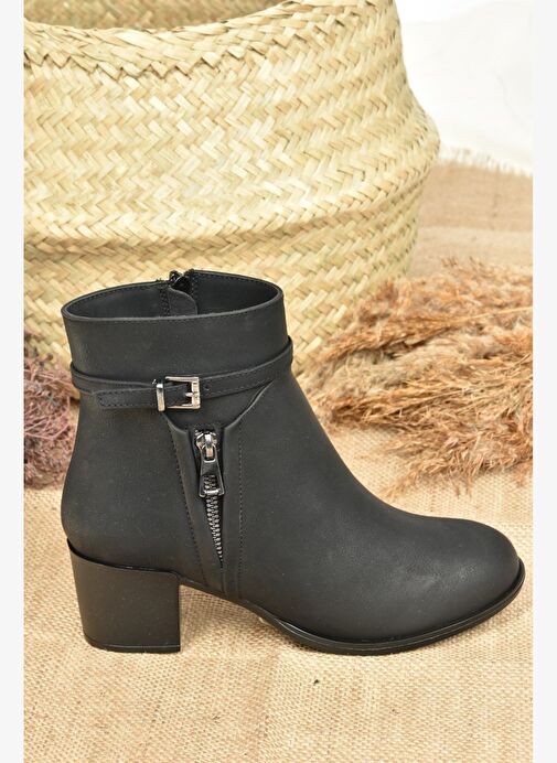 Siyah Kalın Topuklu Kadın Bot L674155209 - Görsel 8