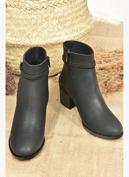 Siyah Kalın Topuklu Kadın Bot L674155209 - Görsel 11